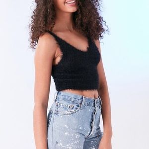 Kimchi Blue fuzzy Crop top.  Size S